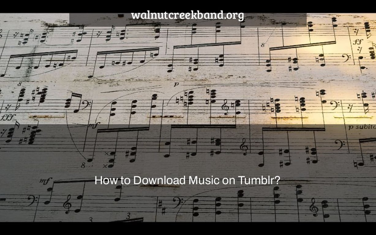How to Download Music on Tumblr?