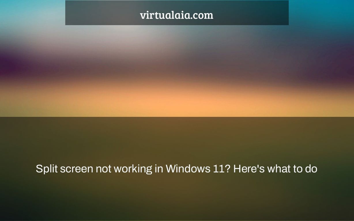 Split screen not working in Windows 11? Here's what to do