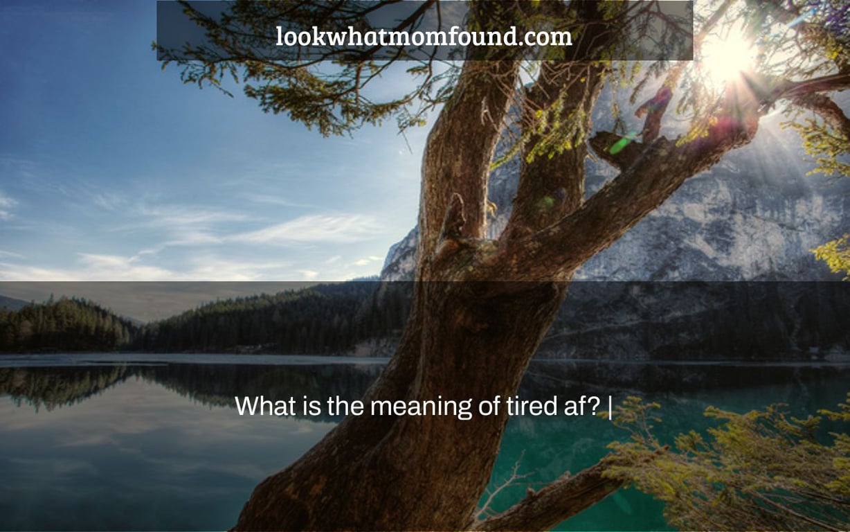 What Is The Meaning Of Tired Af 