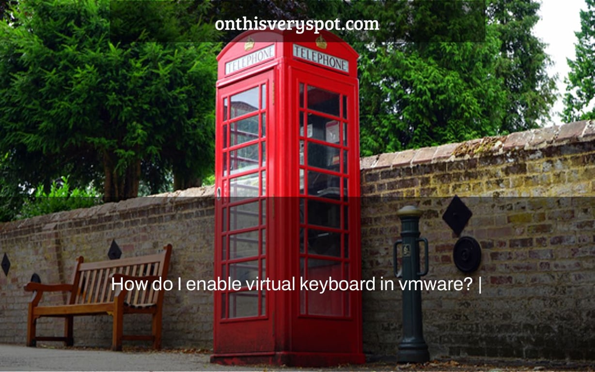 How do I enable virtual keyboard in vmware? |
