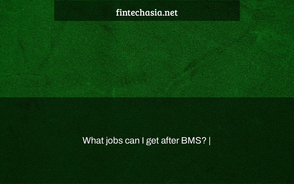 What jobs can I get after BMS? |