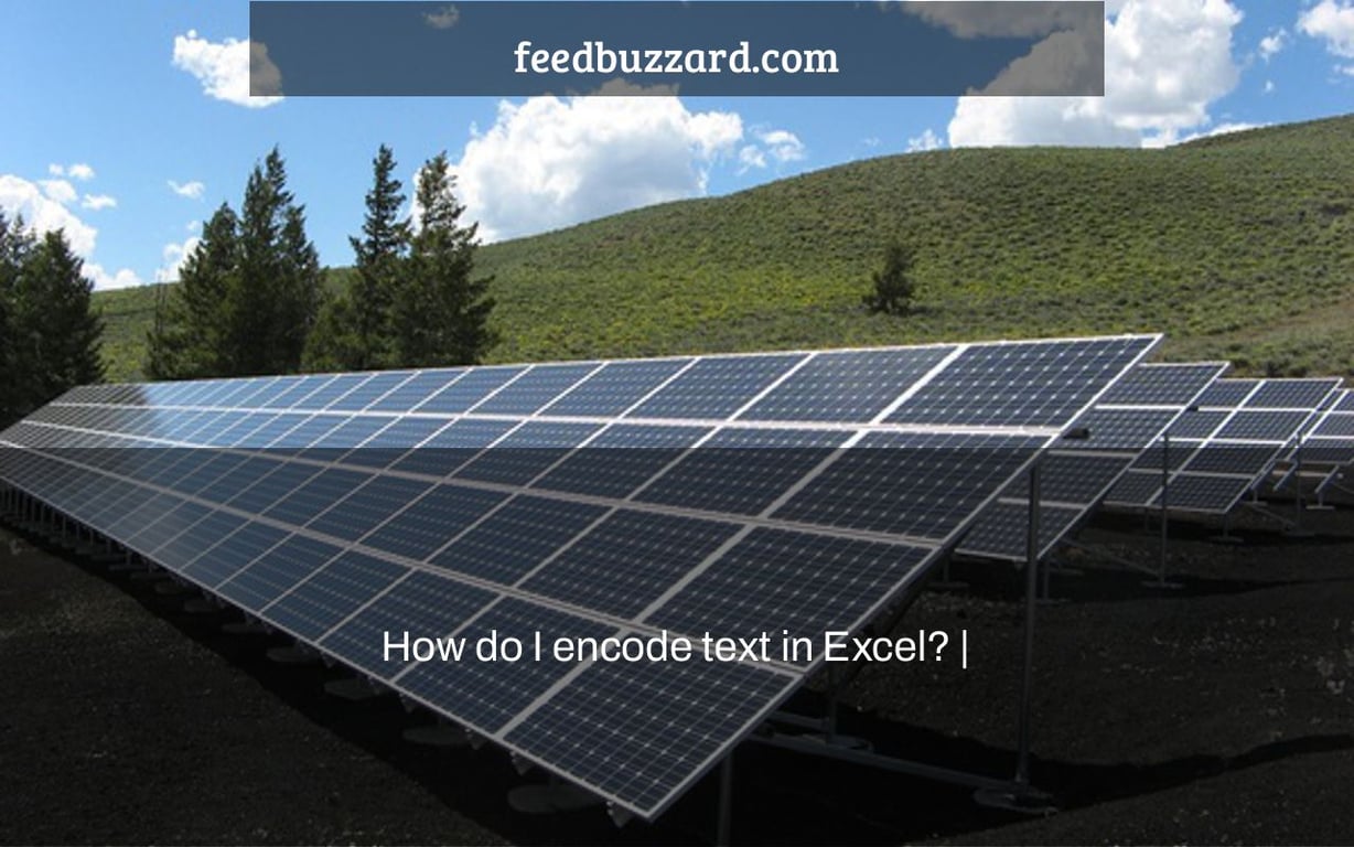 How do I encode text in Excel? |