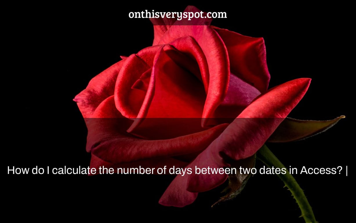 How do I calculate the number of days between two dates in Access? |