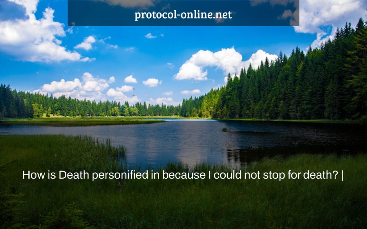 How is Death personified in because I could not stop for death? |