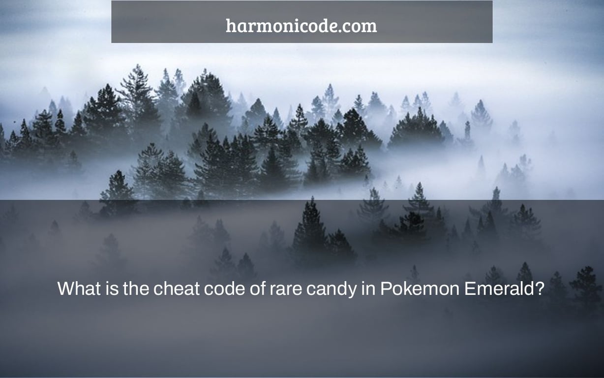 What is the cheat code of rare candy in Pokemon Emerald?