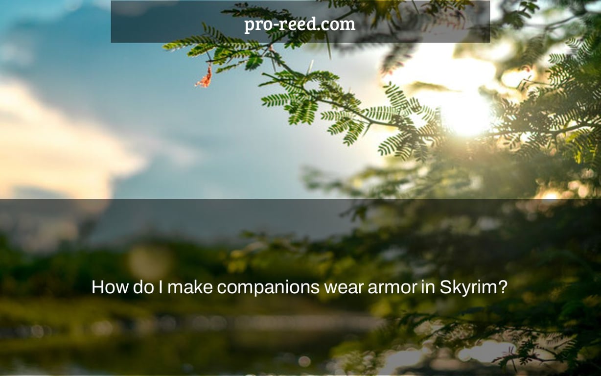 How do I make companions wear armor in Skyrim?