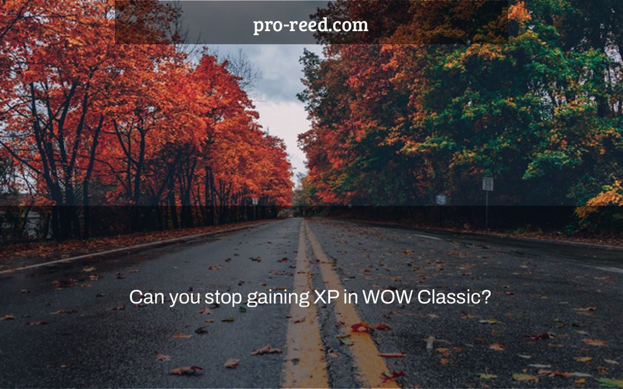 Can you stop gaining XP in WOW Classic?