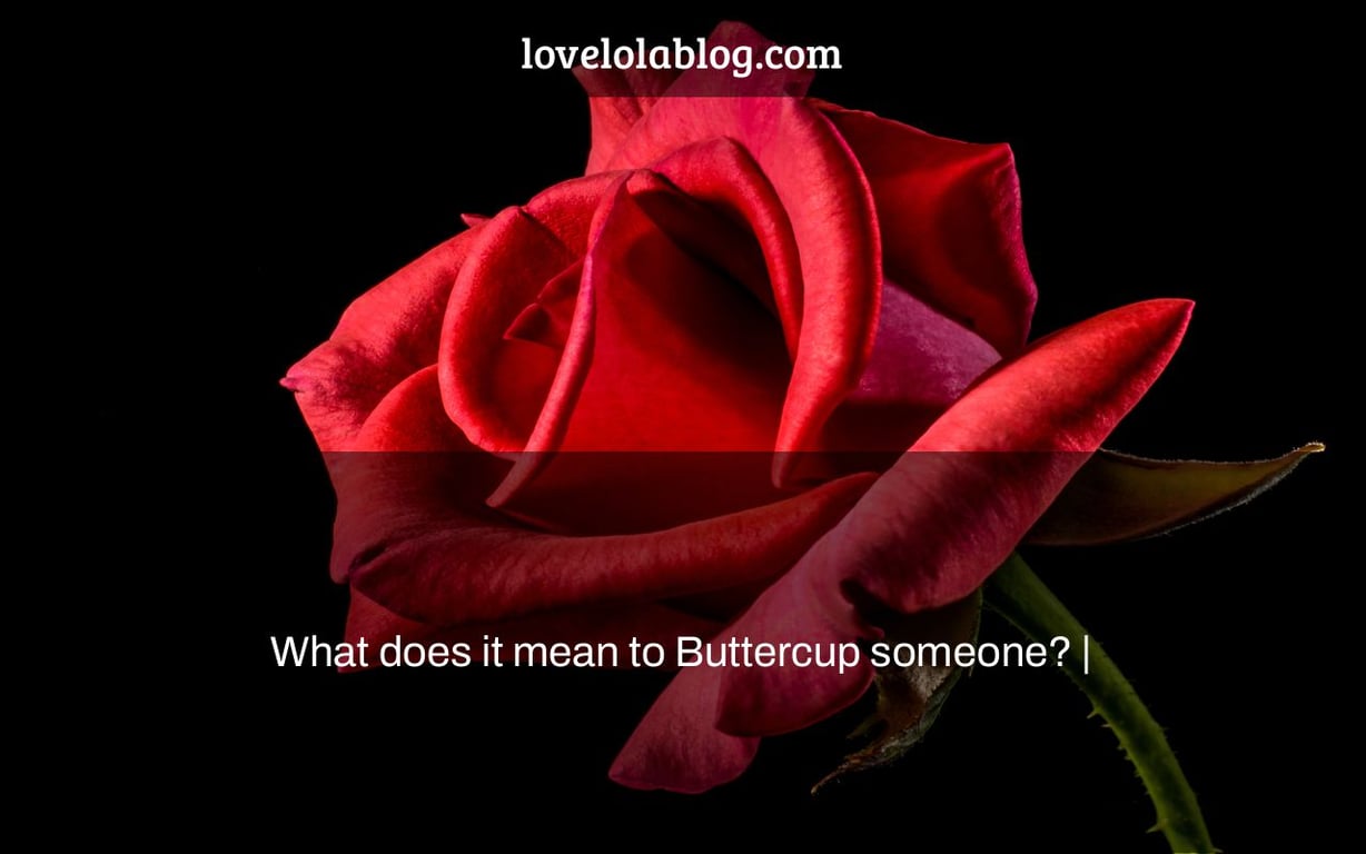 What does it mean to Buttercup someone? |