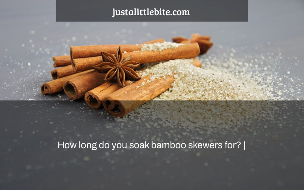 How long do you soak bamboo skewers for? |