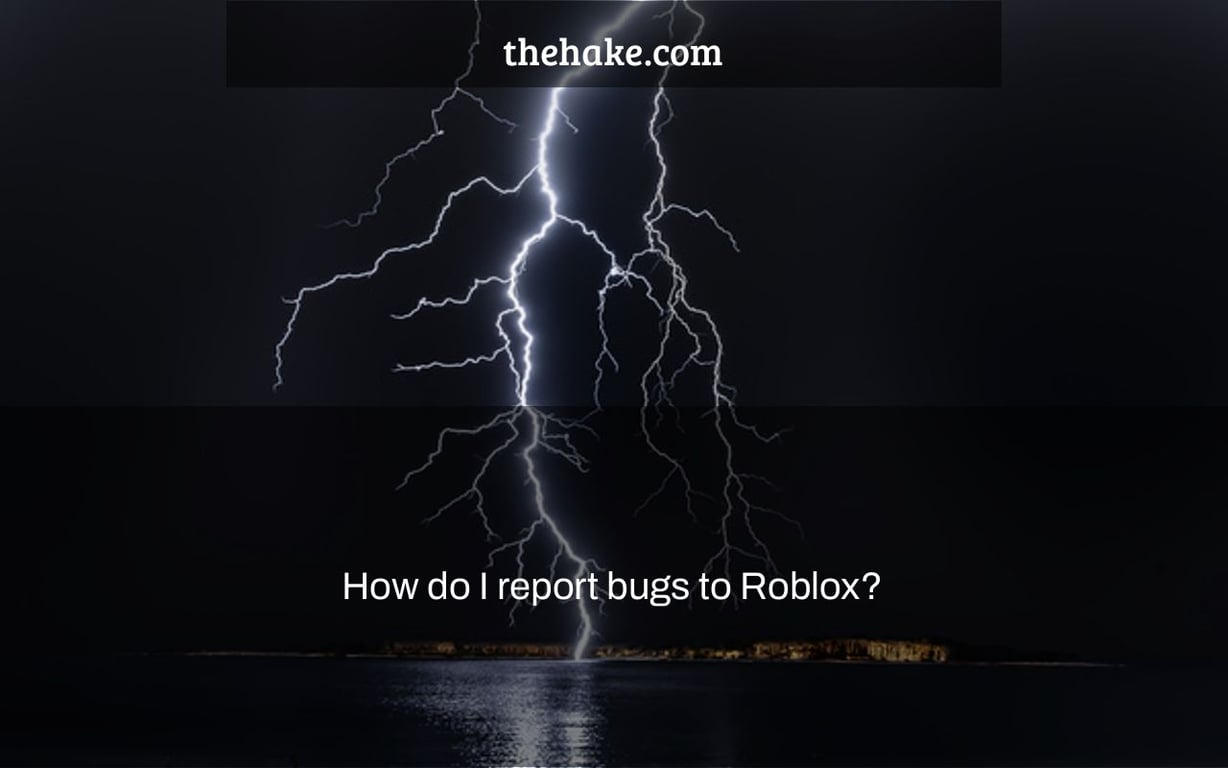 How do I report bugs to Roblox?