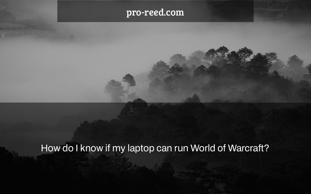 How do I know if my laptop can run World of Warcraft?