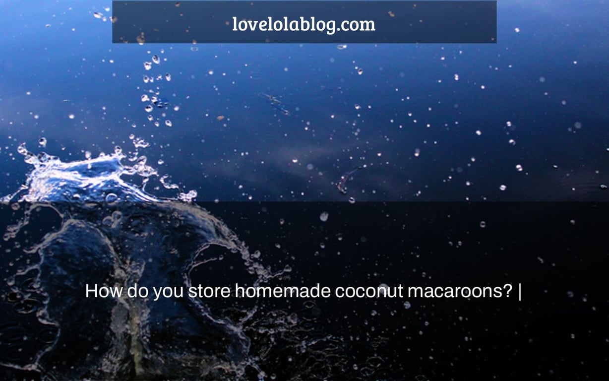 How do you store homemade coconut macaroons? |