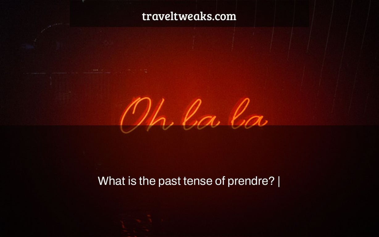 What is the past tense of prendre? |