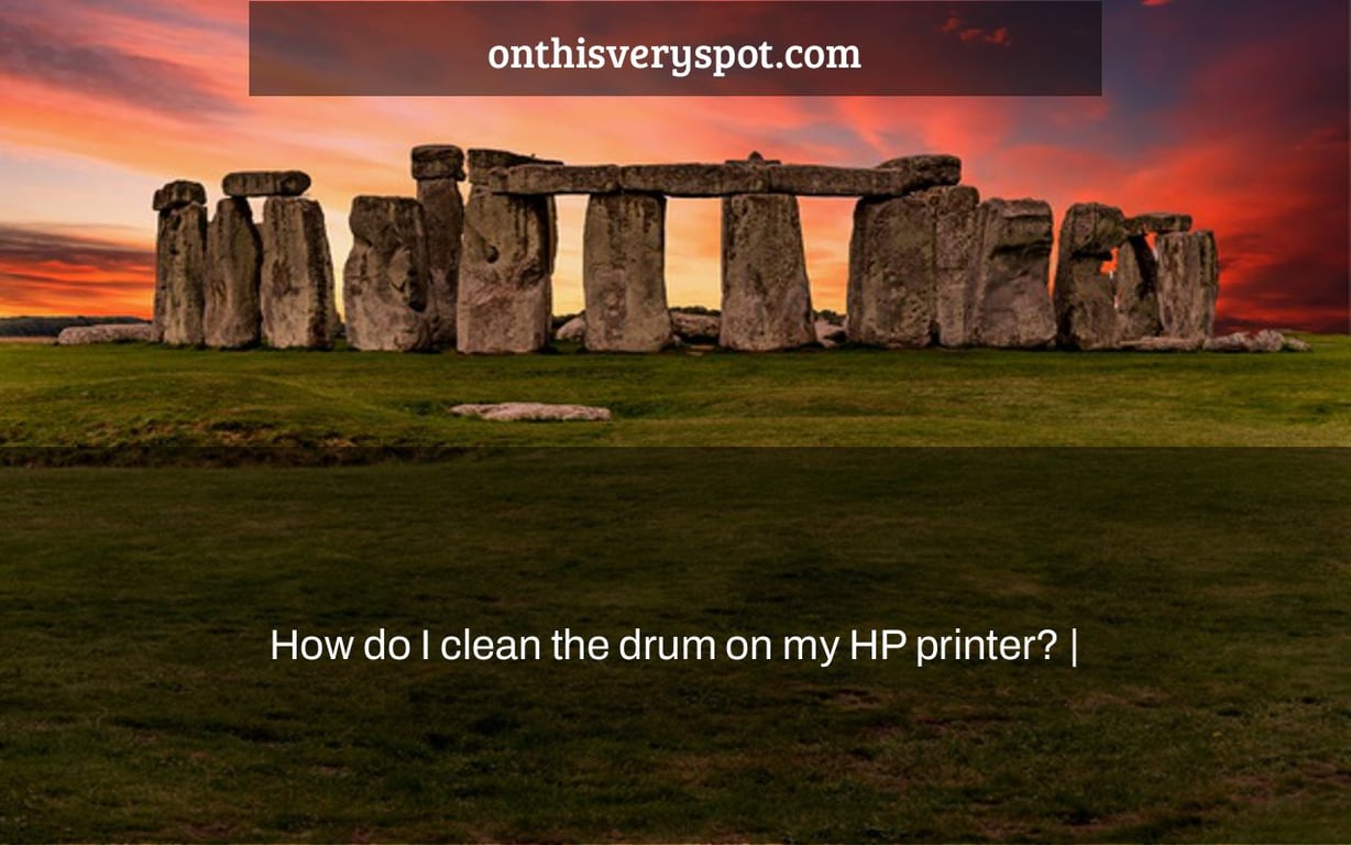How do I clean the drum on my HP printer? |