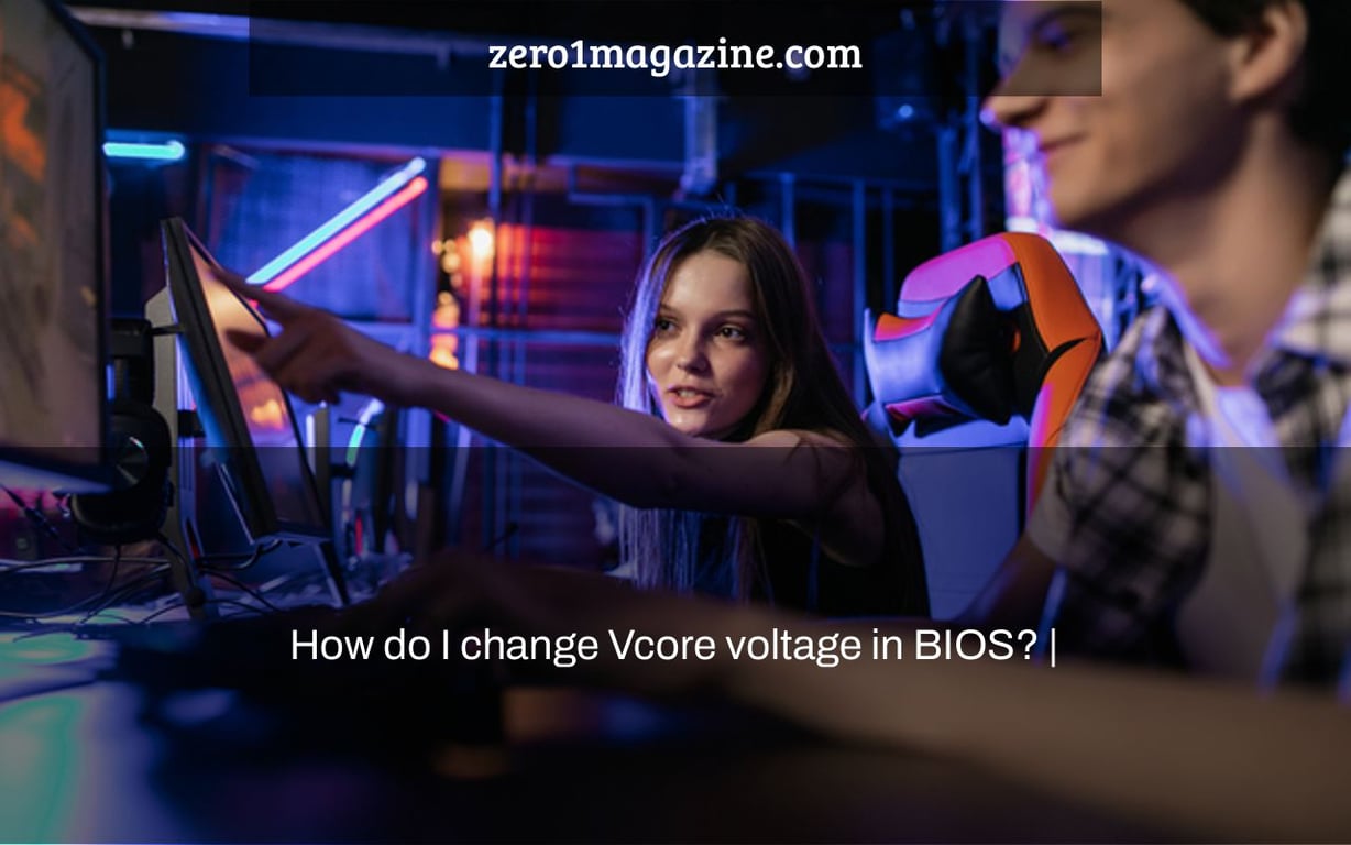 How do I change Vcore voltage in BIOS? |