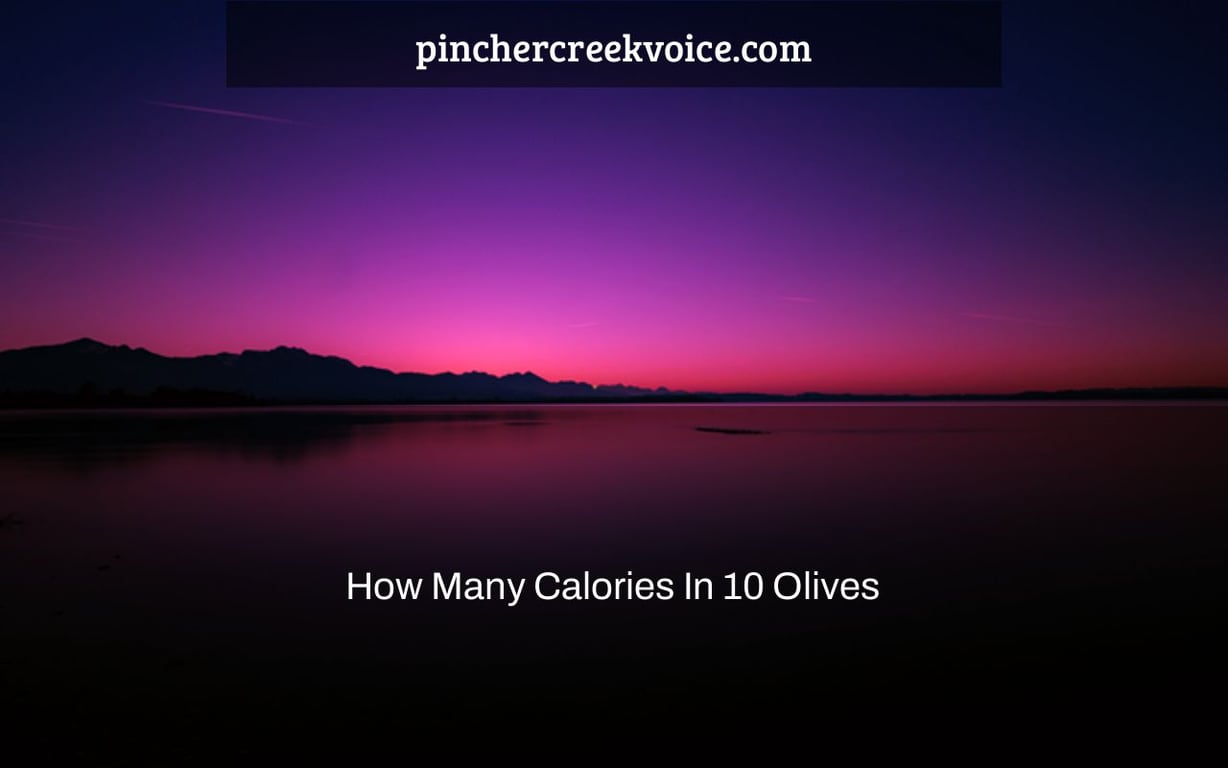 How Many Calories In 10 Olives