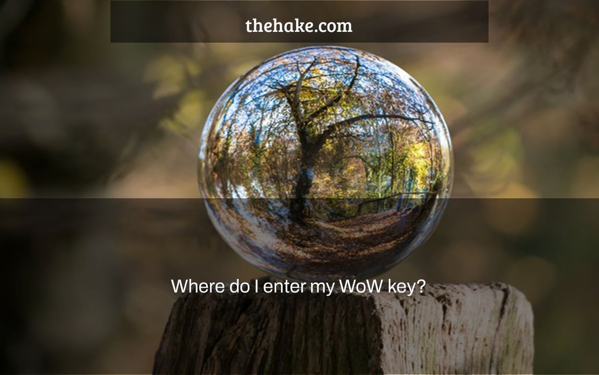 Where do I enter my WoW key?