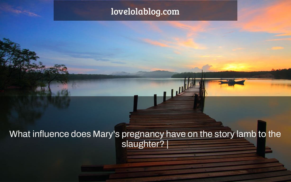 What influence does Mary's pregnancy have on the story lamb to the slaughter? |