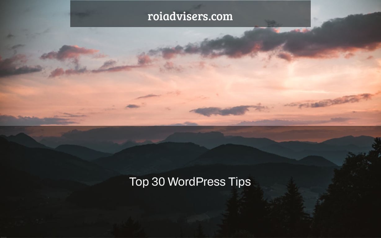 Top 30 WordPress Tips & Tricks for 2022