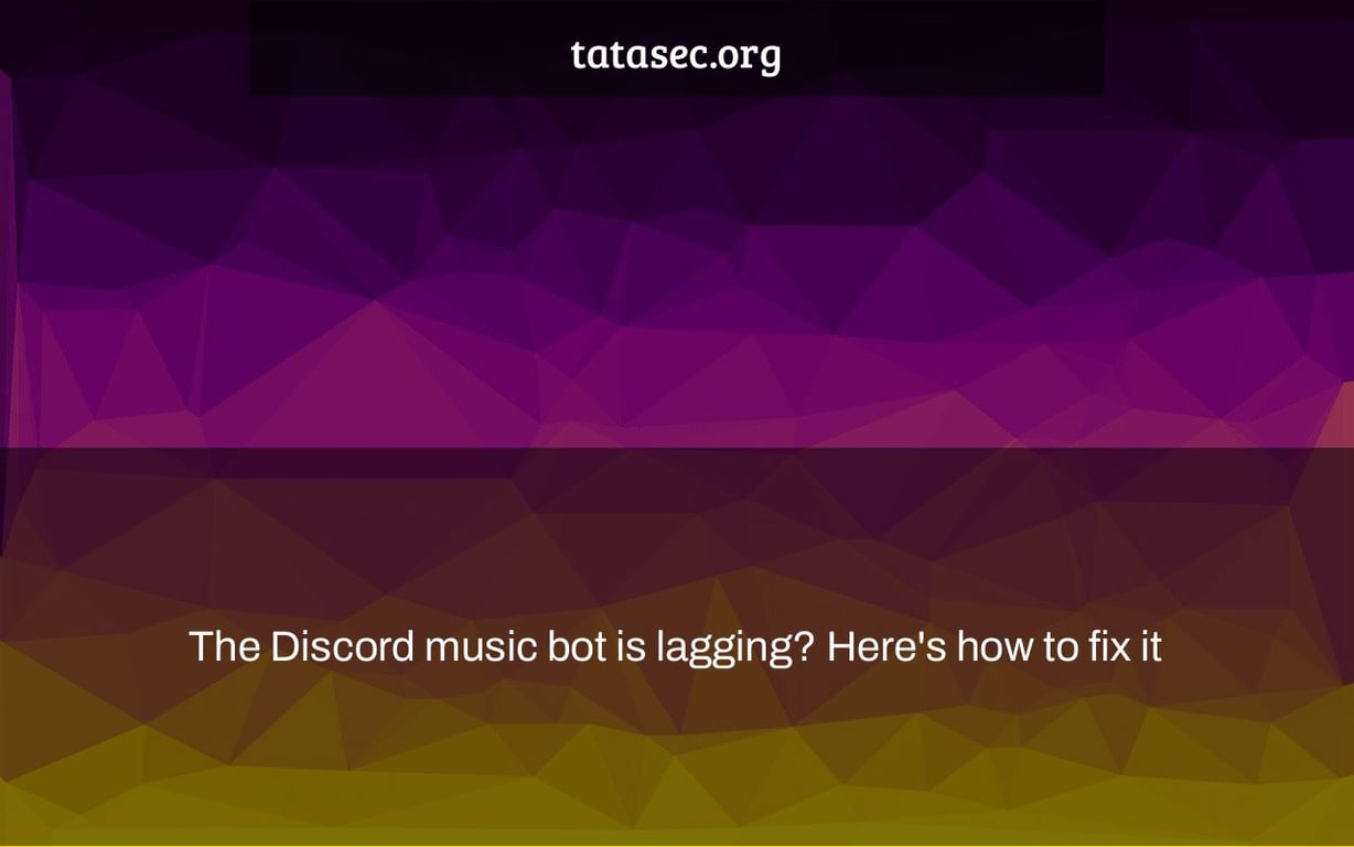 The Discord music bot is lagging? Here's how to fix it