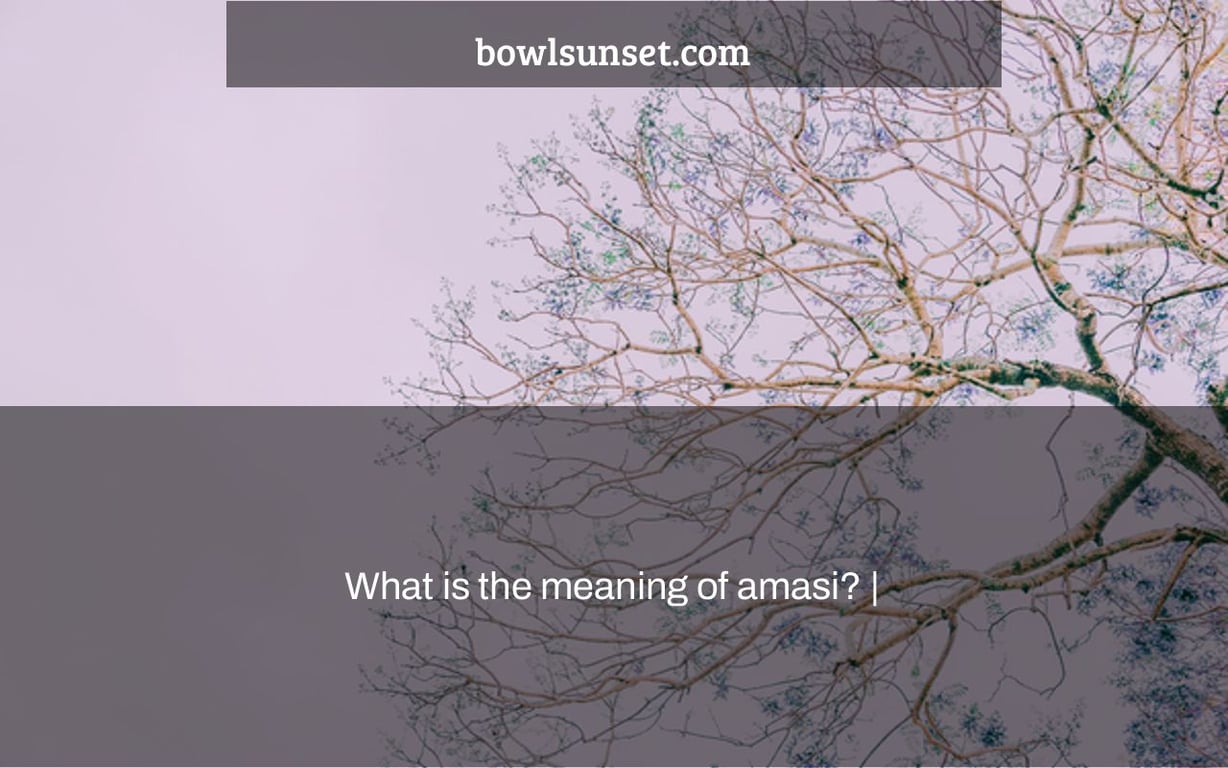 What is the meaning of amasi? |