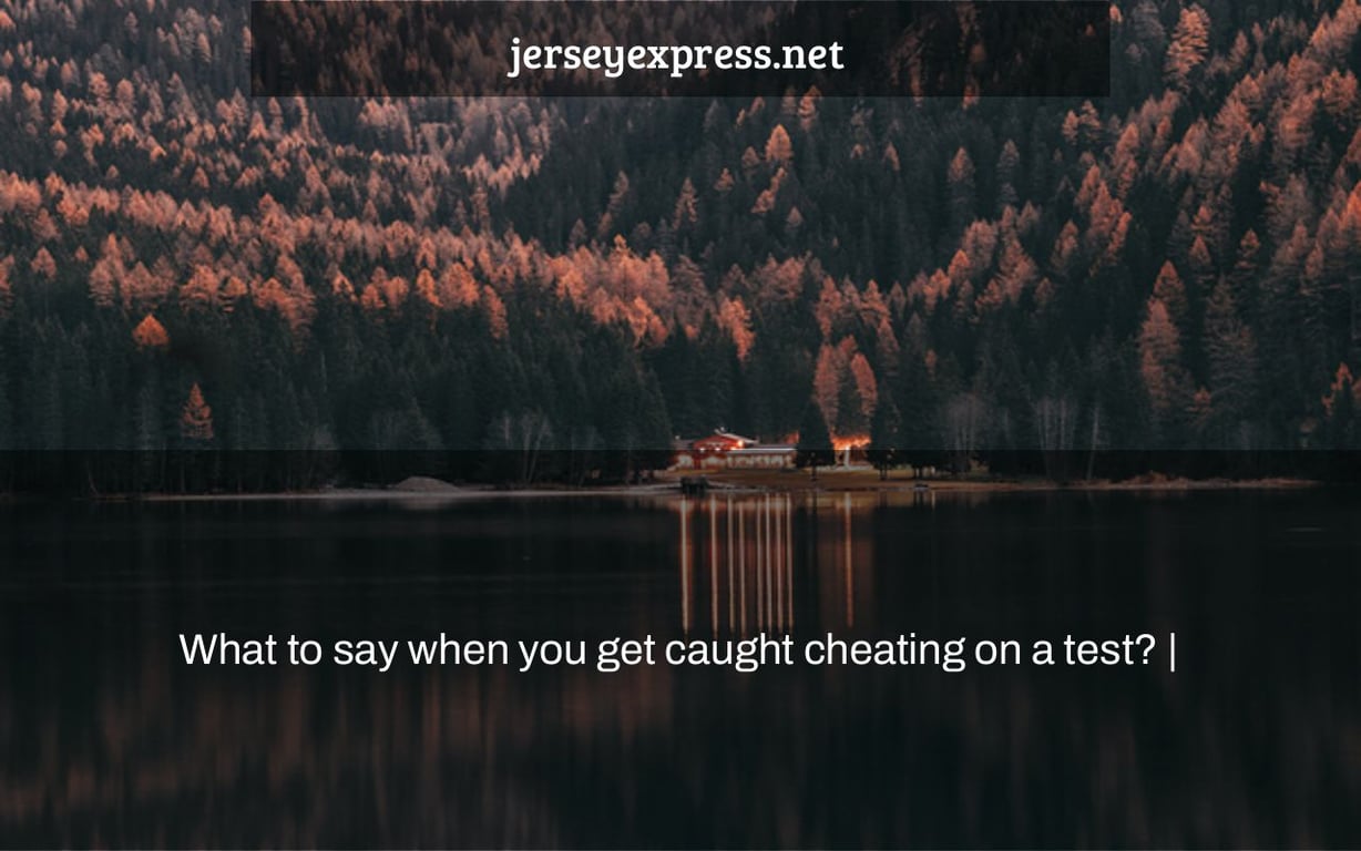 What to say when you get caught cheating on a test? |