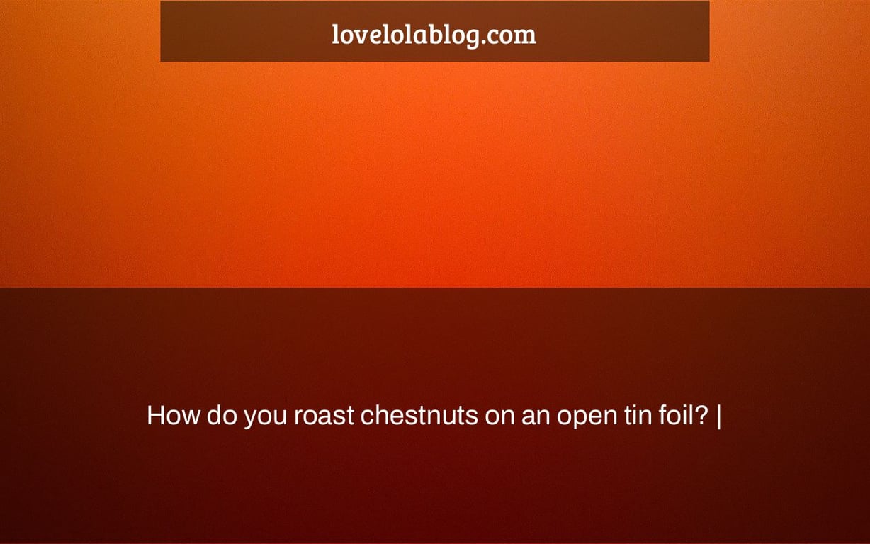 How do you roast chestnuts on an open tin foil? |