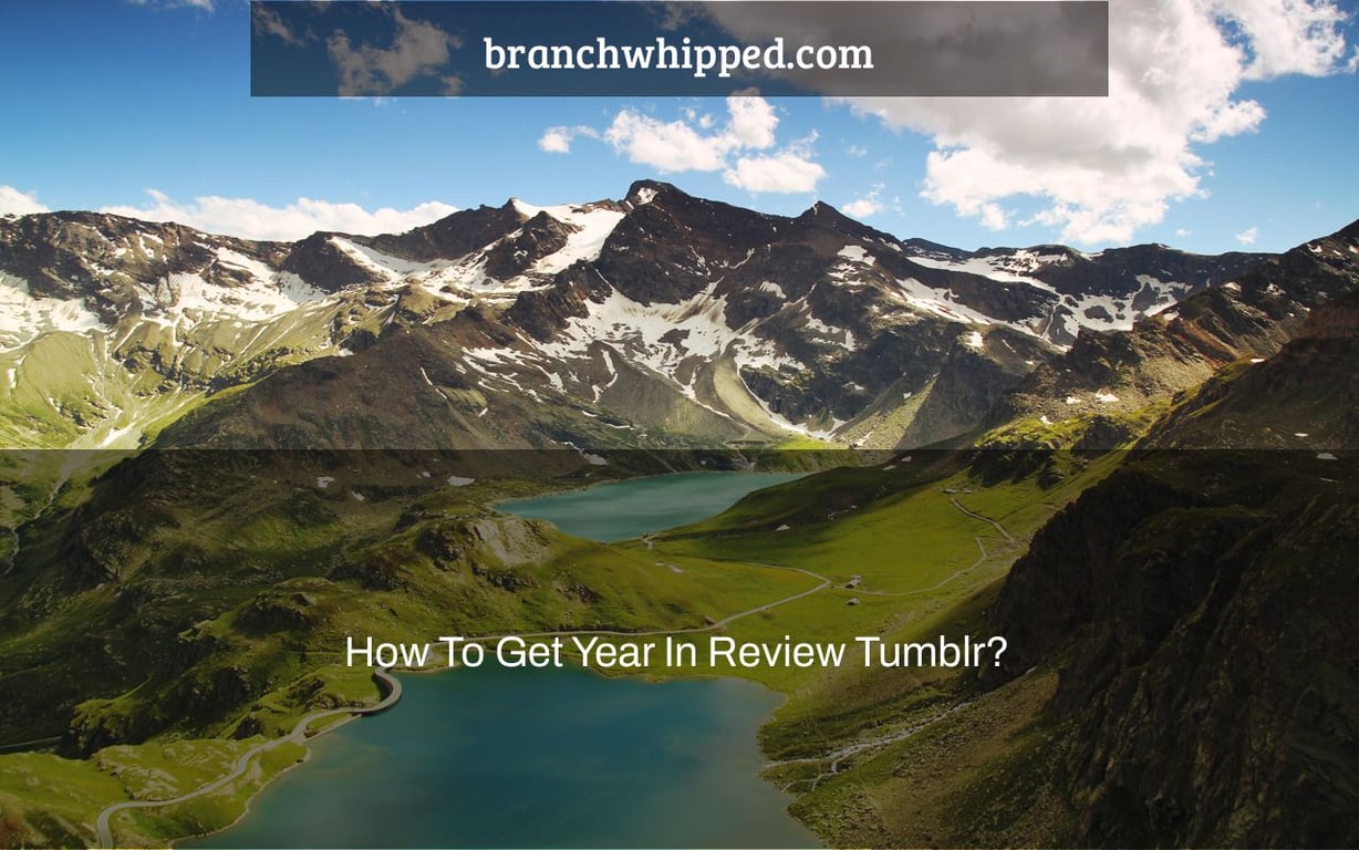 How To Get Year In Review Tumblr? - branchwhipped.com