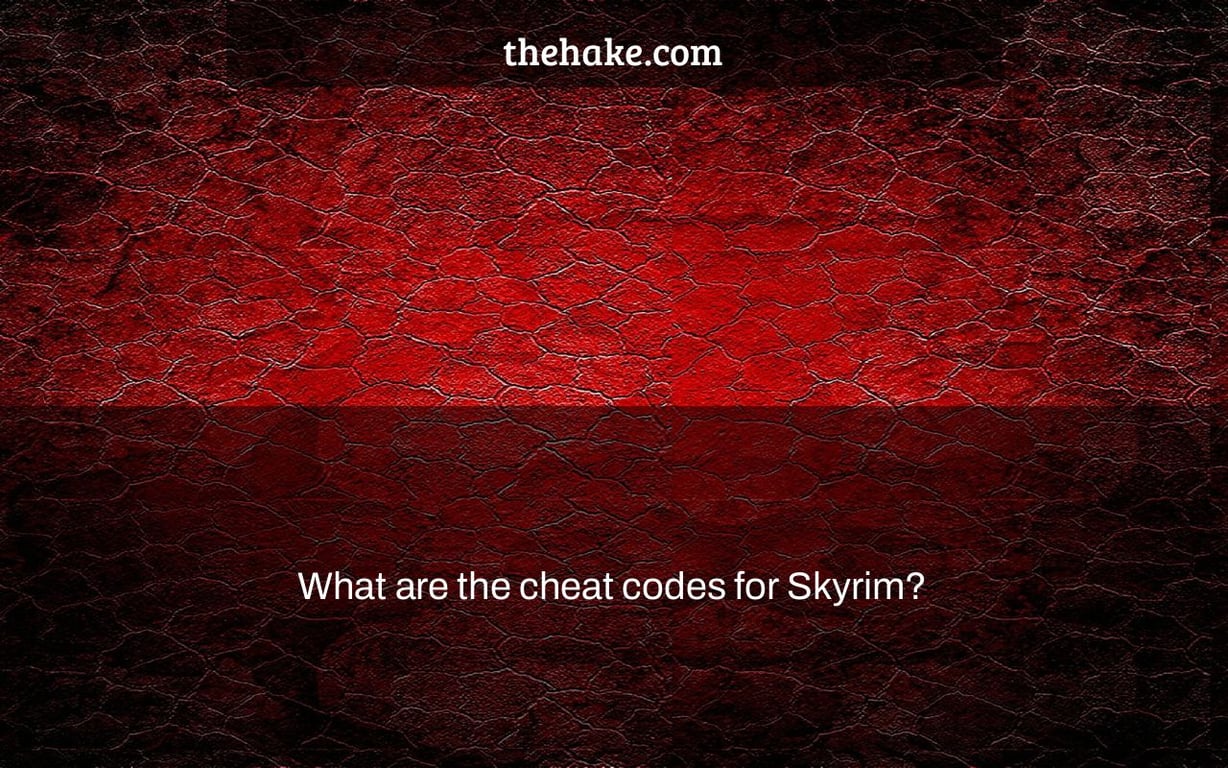 What are the cheat codes for Skyrim?