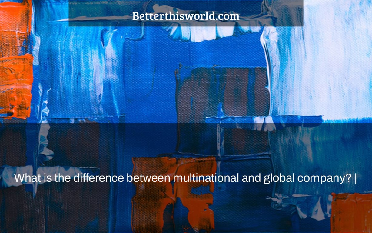 What is the difference between multinational and global company? |