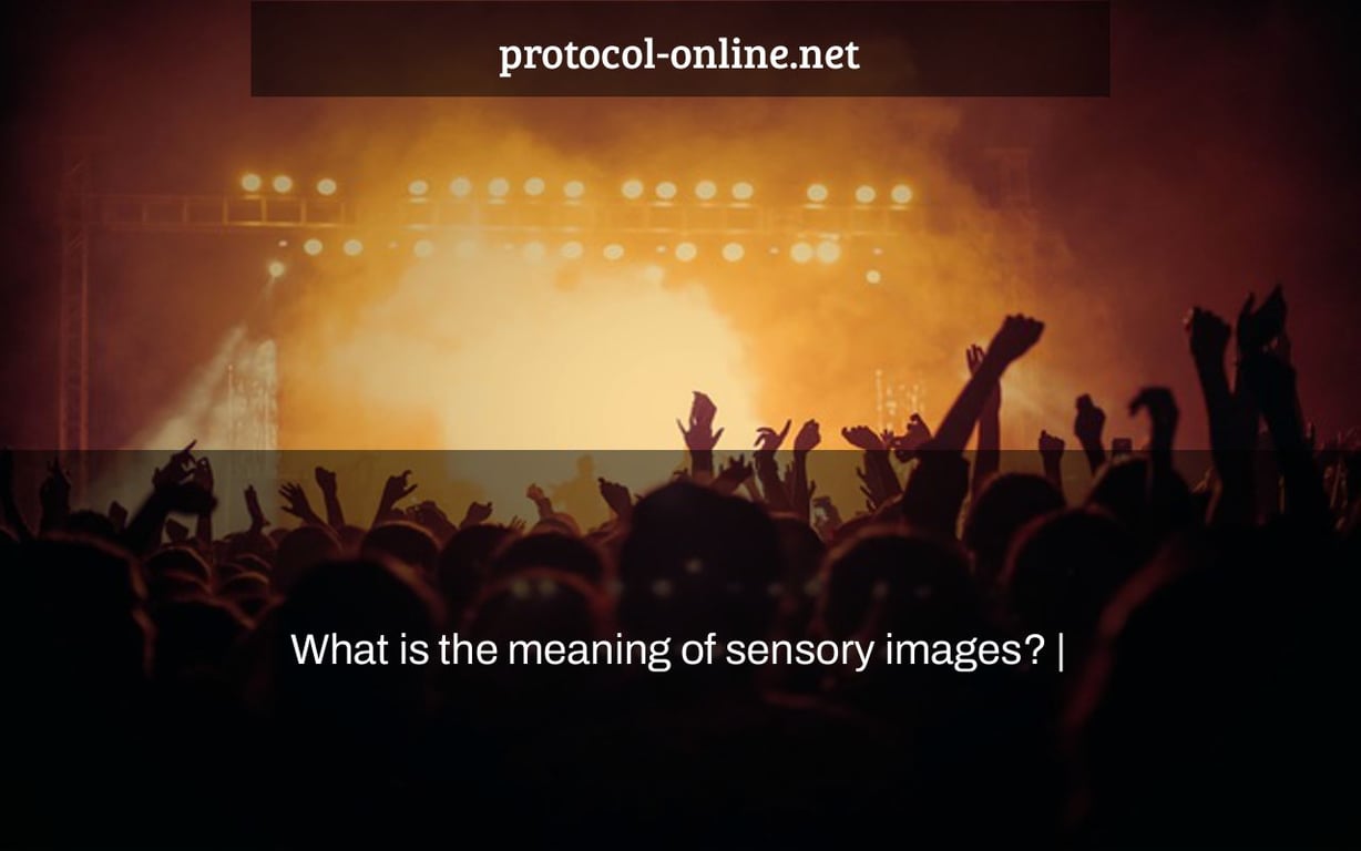 What is the meaning of sensory images? |