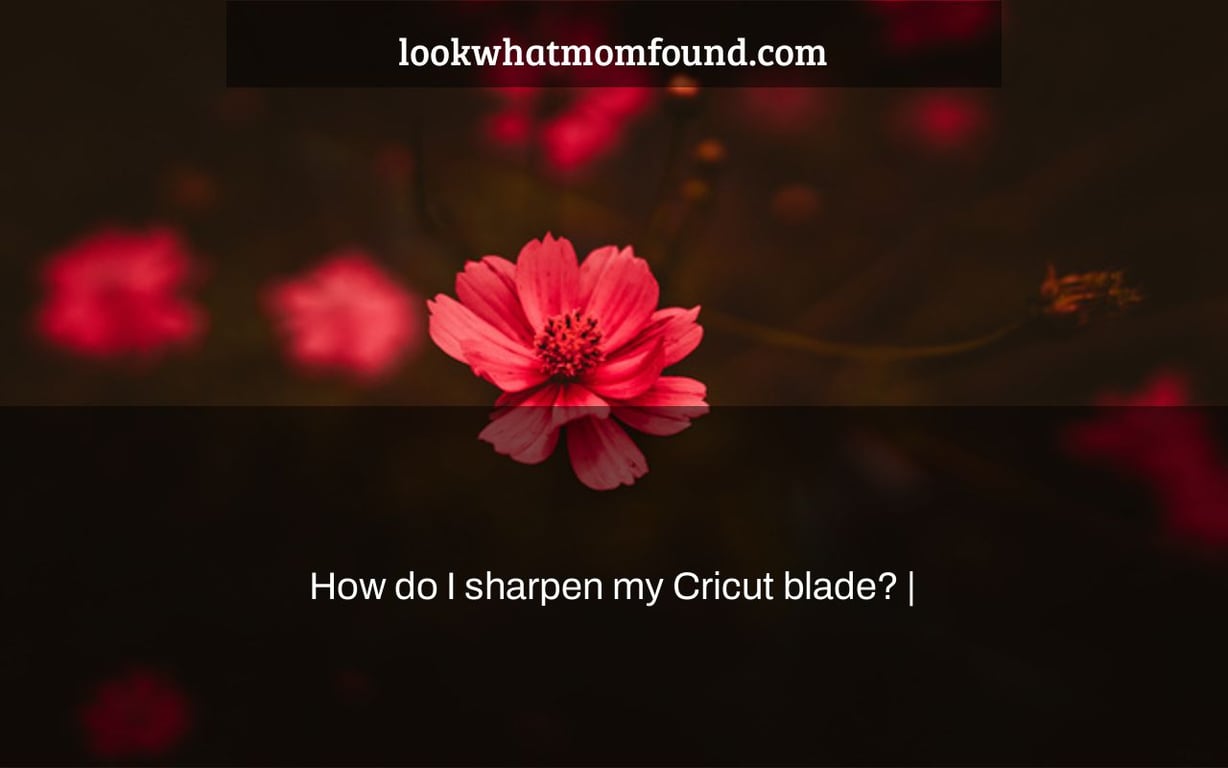 How do I sharpen my Cricut blade? |