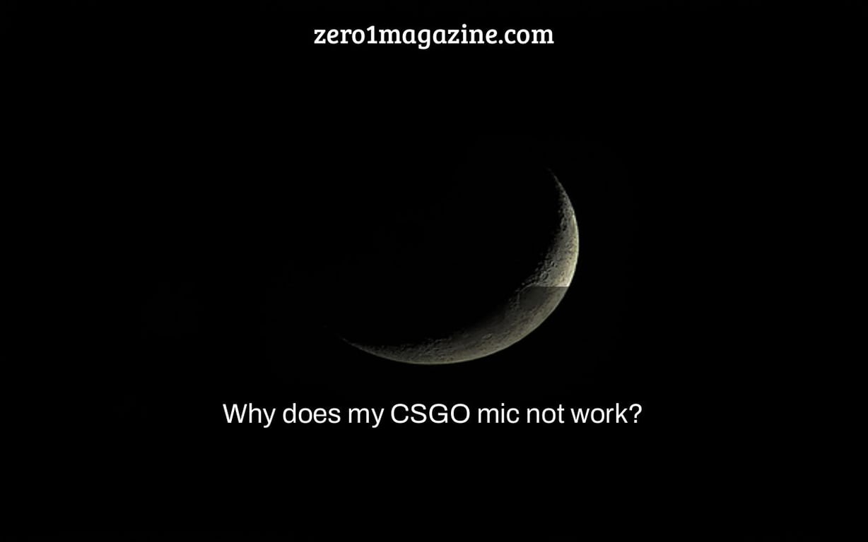 Why does my CSGO mic not work?