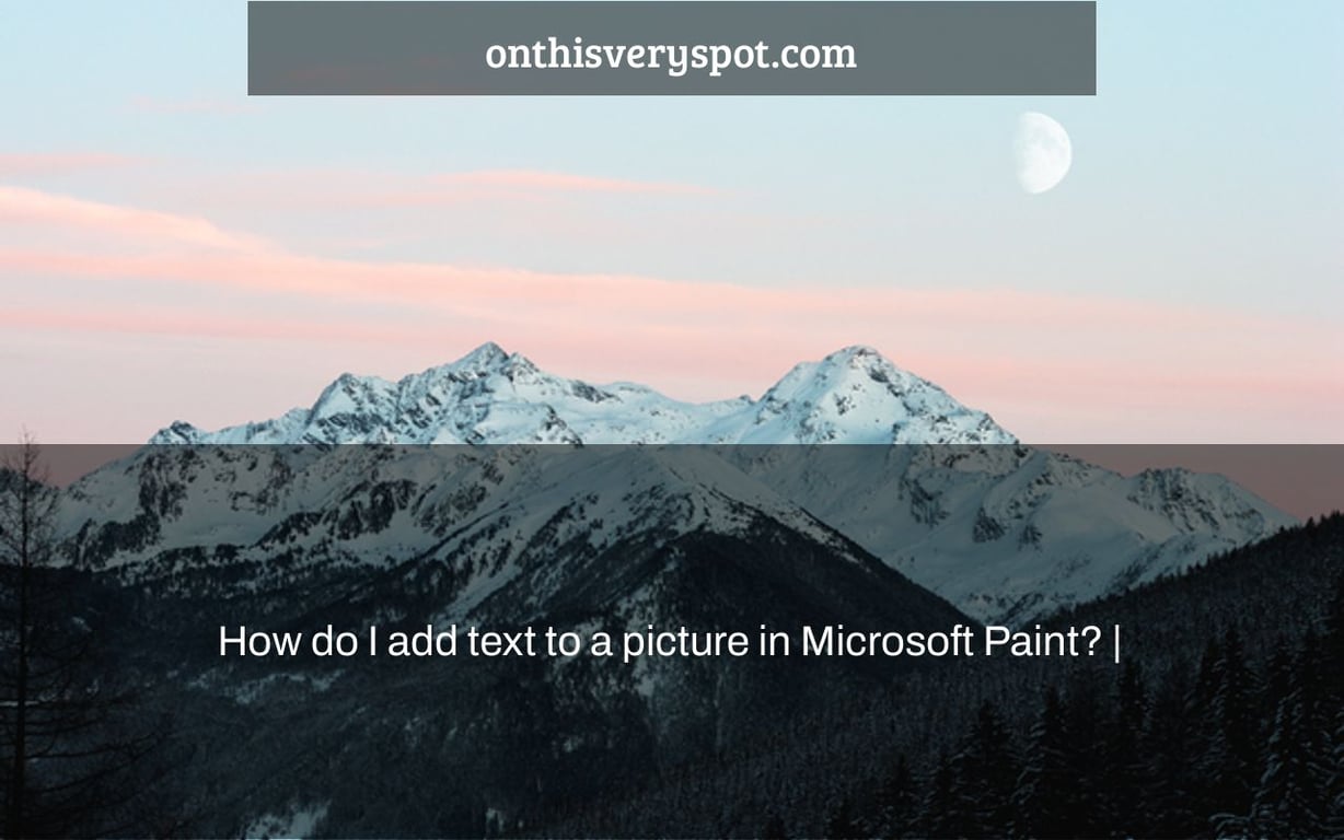 How do I add text to a picture in Microsoft Paint? |