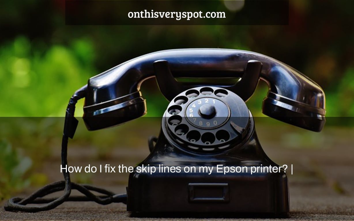 How do I fix the skip lines on my Epson printer? |