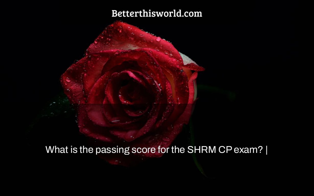 What is the passing score for the SHRM CP exam? |