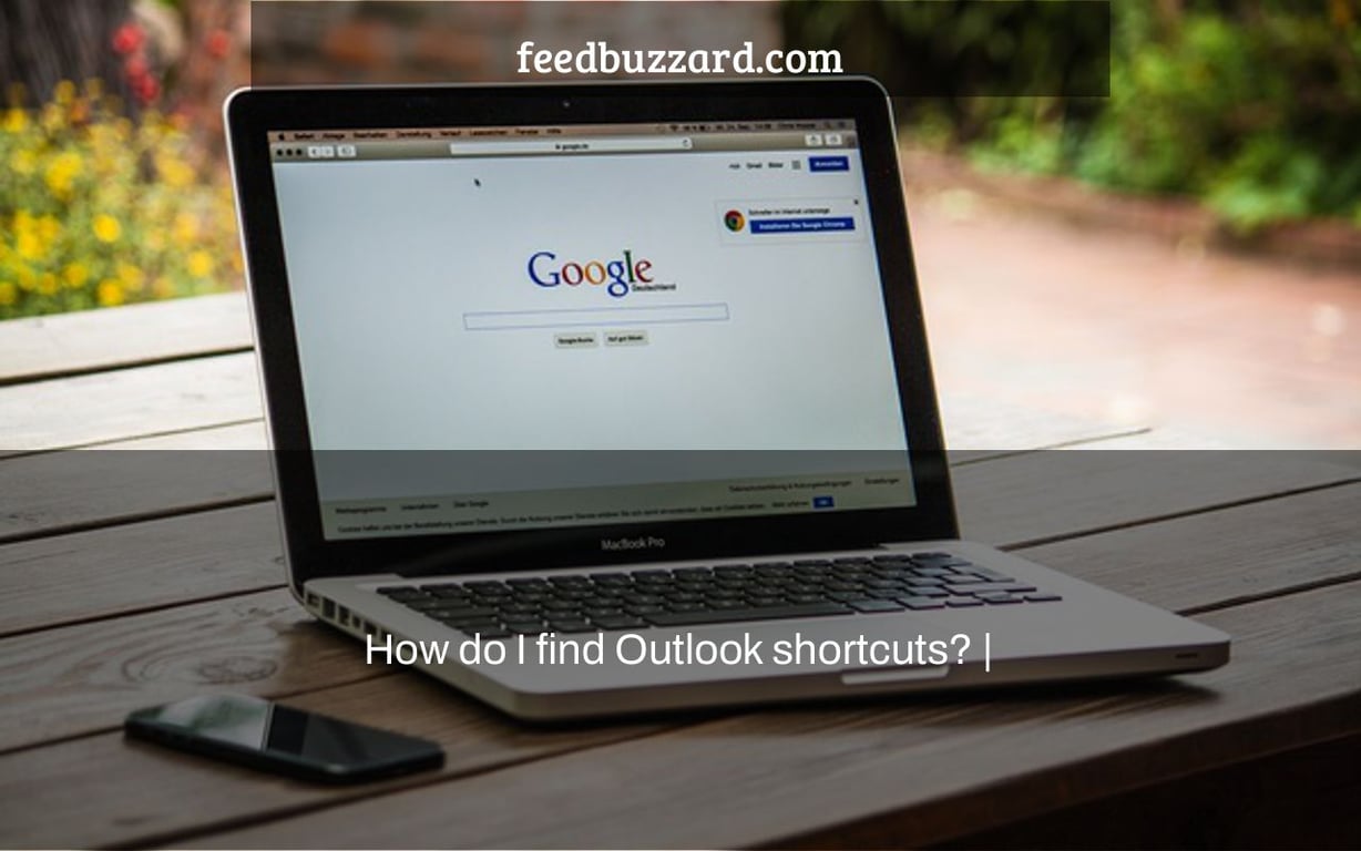 How do I find Outlook shortcuts? |