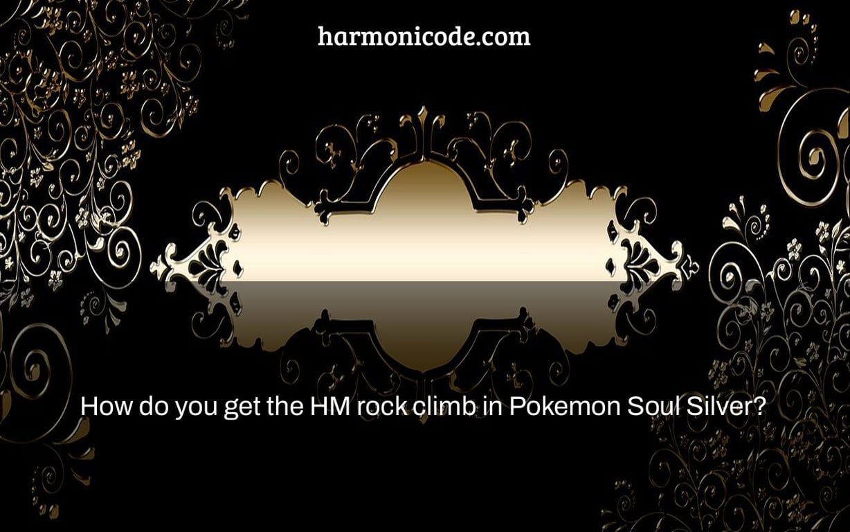 How do you get the HM rock climb in Pokemon Soul Silver?