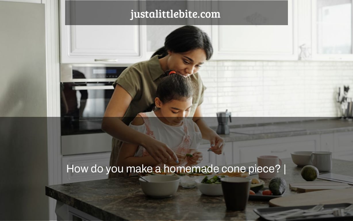 How do you make a homemade cone piece? |