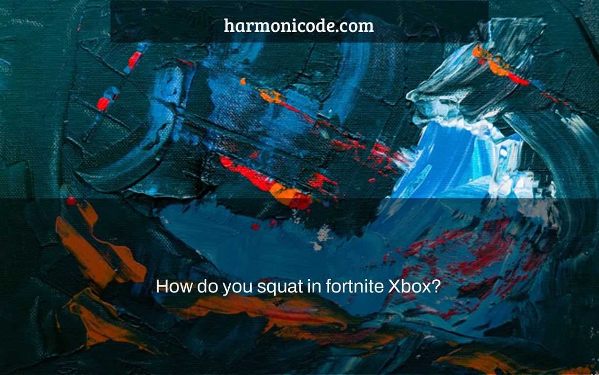 How do you squat in fortnite Xbox?