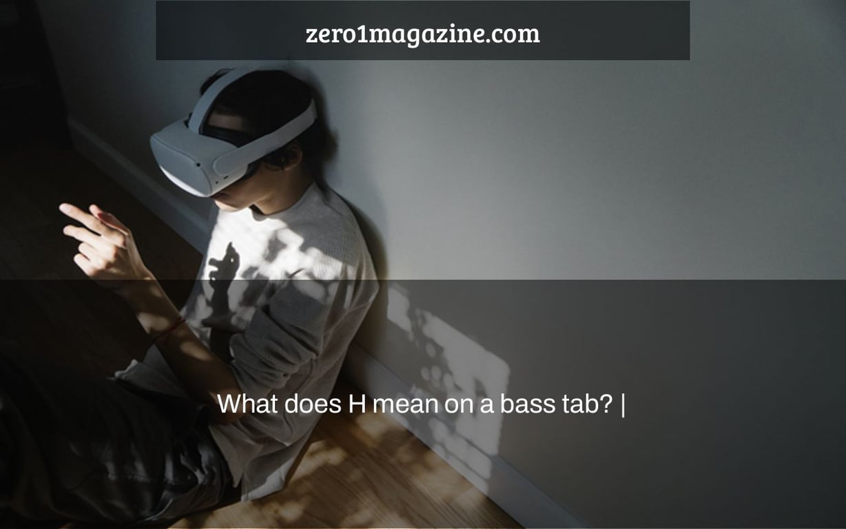 What does H mean on a bass tab? |