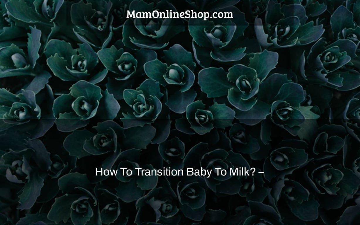 How To Transition Baby To Milk? –