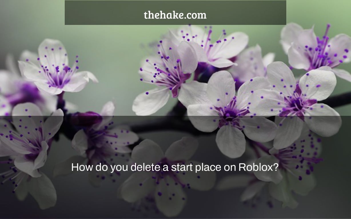 How do you delete a start place on Roblox?