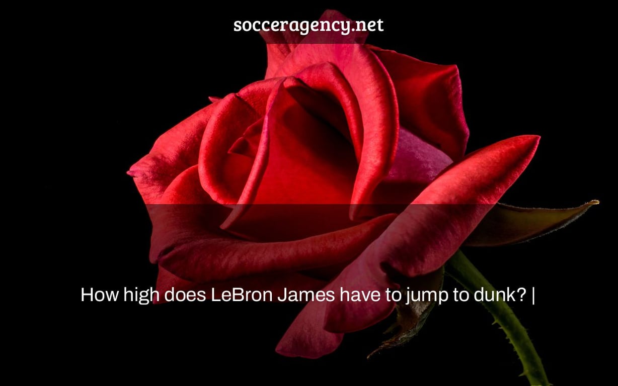 How high does LeBron James have to jump to dunk? |