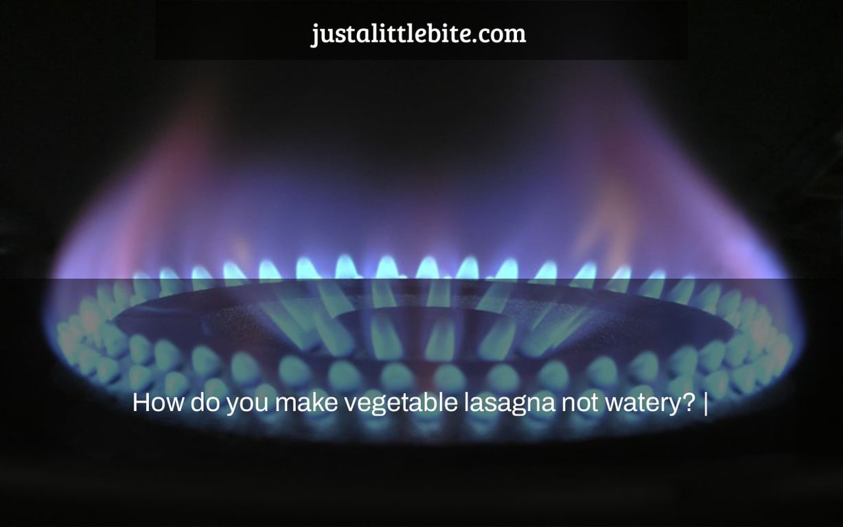 How do you make vegetable lasagna not watery? |