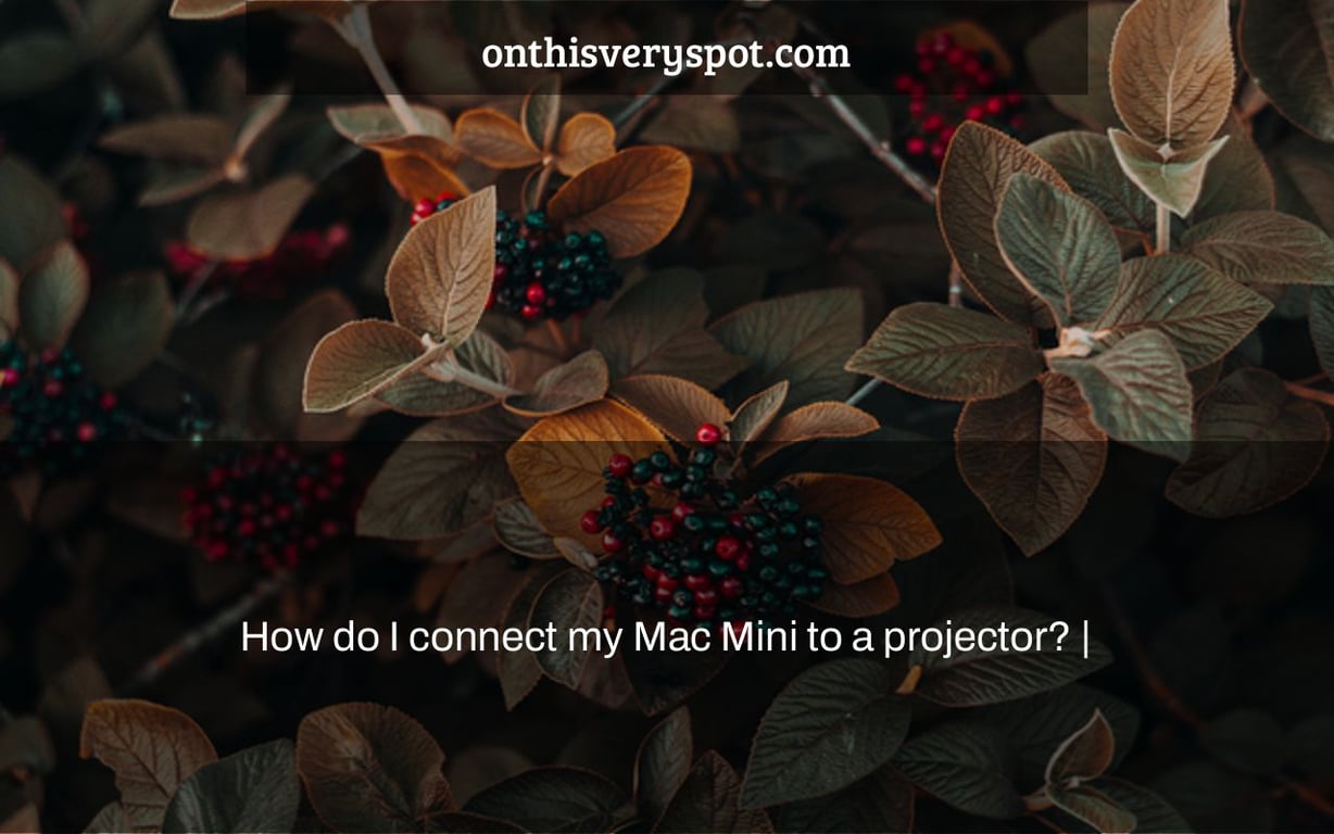 How do I connect my Mac Mini to a projector? |