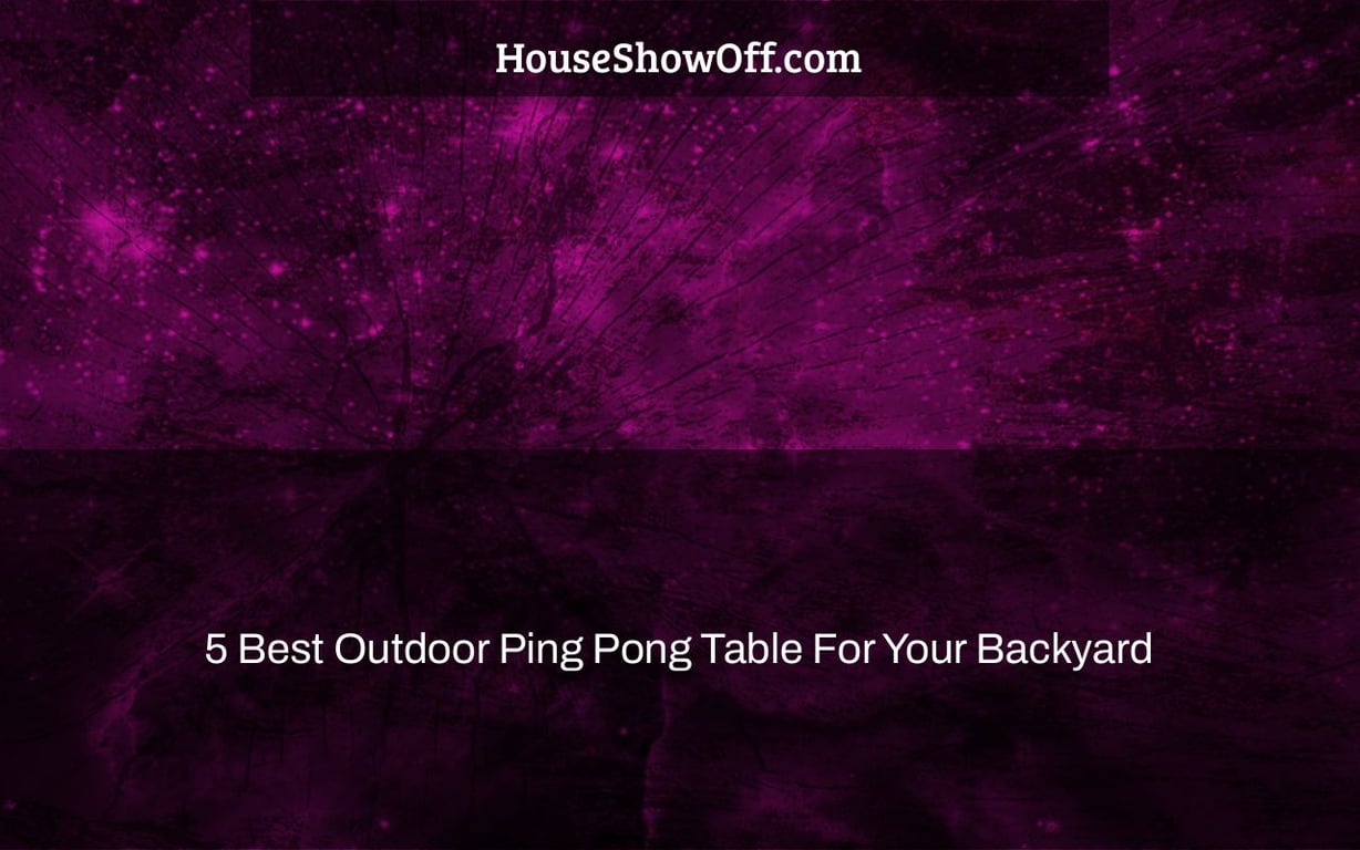 5 Best Outdoor Ping Pong Table For Your Backyard