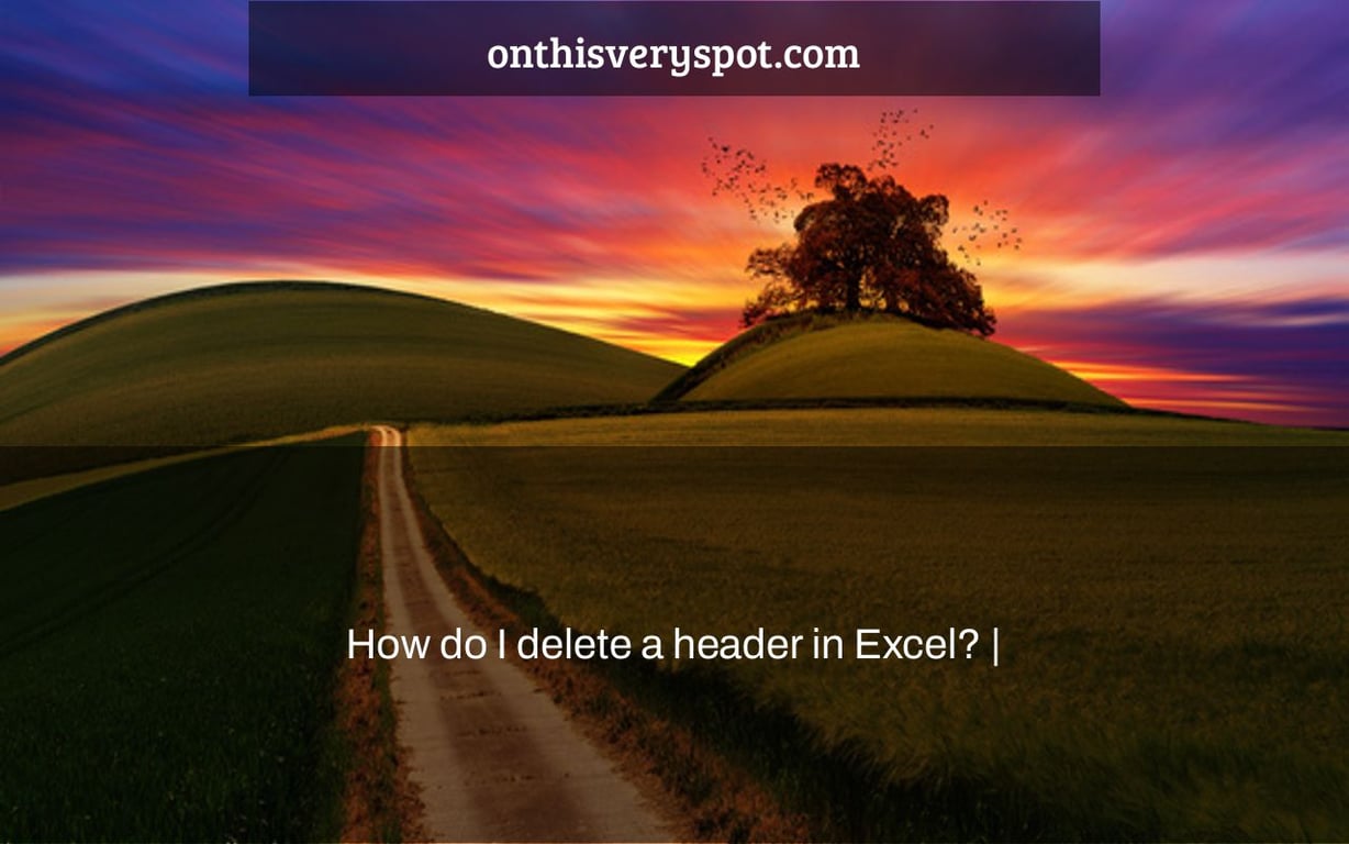 How do I delete a header in Excel? |
