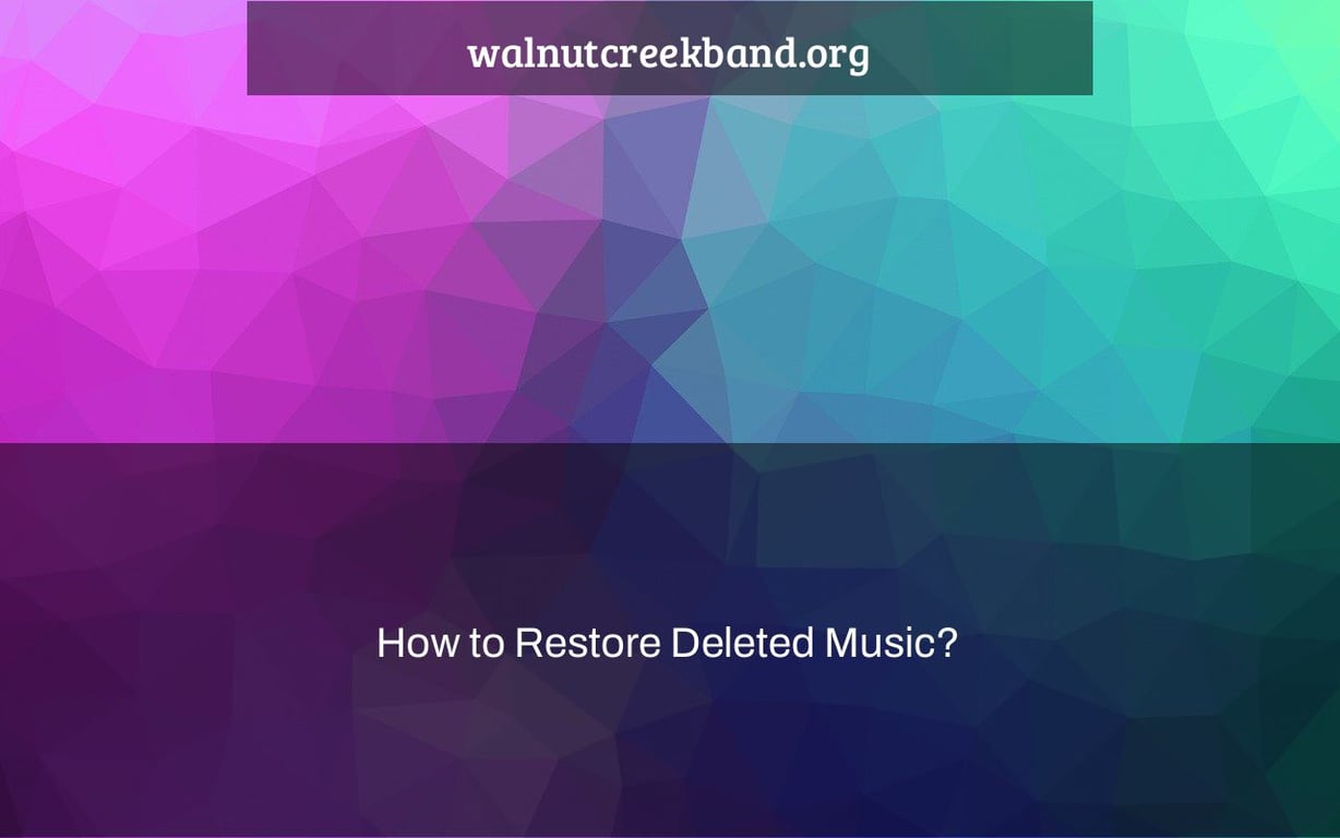 How to Restore Deleted Music?