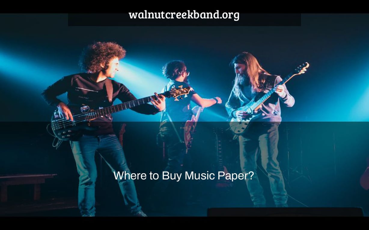 Where to Buy Music Paper?